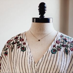 Zara Basic Floral and Striped Dress